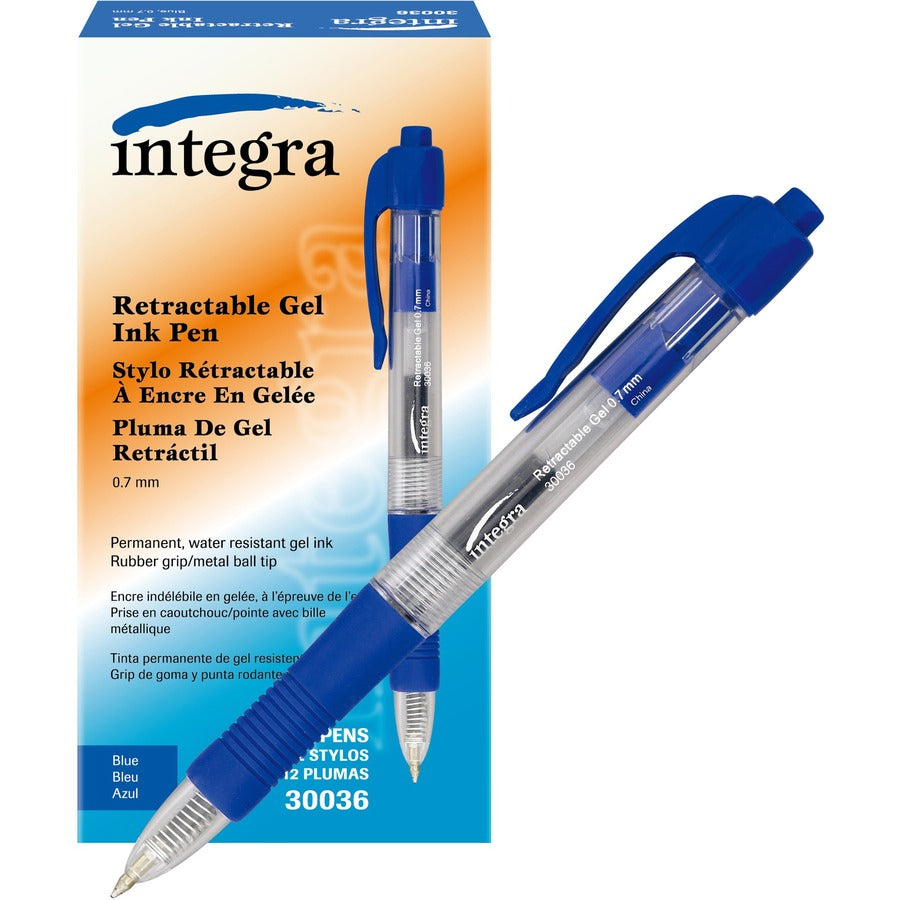 Integra Retractable 0.7mm Gel Pens (30036)