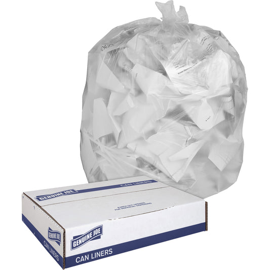 Genuine Joe Clear Trash Can Liners (01015)