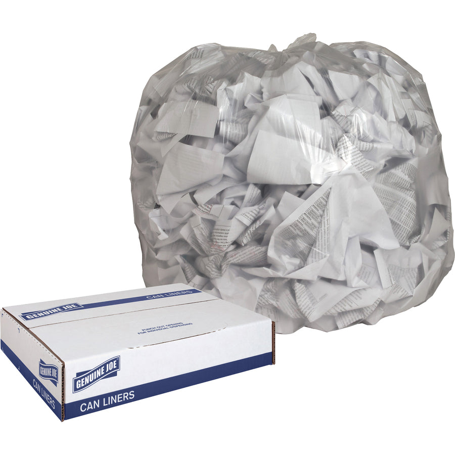 Genuine Joe Clear Trash Can Liners (01015)