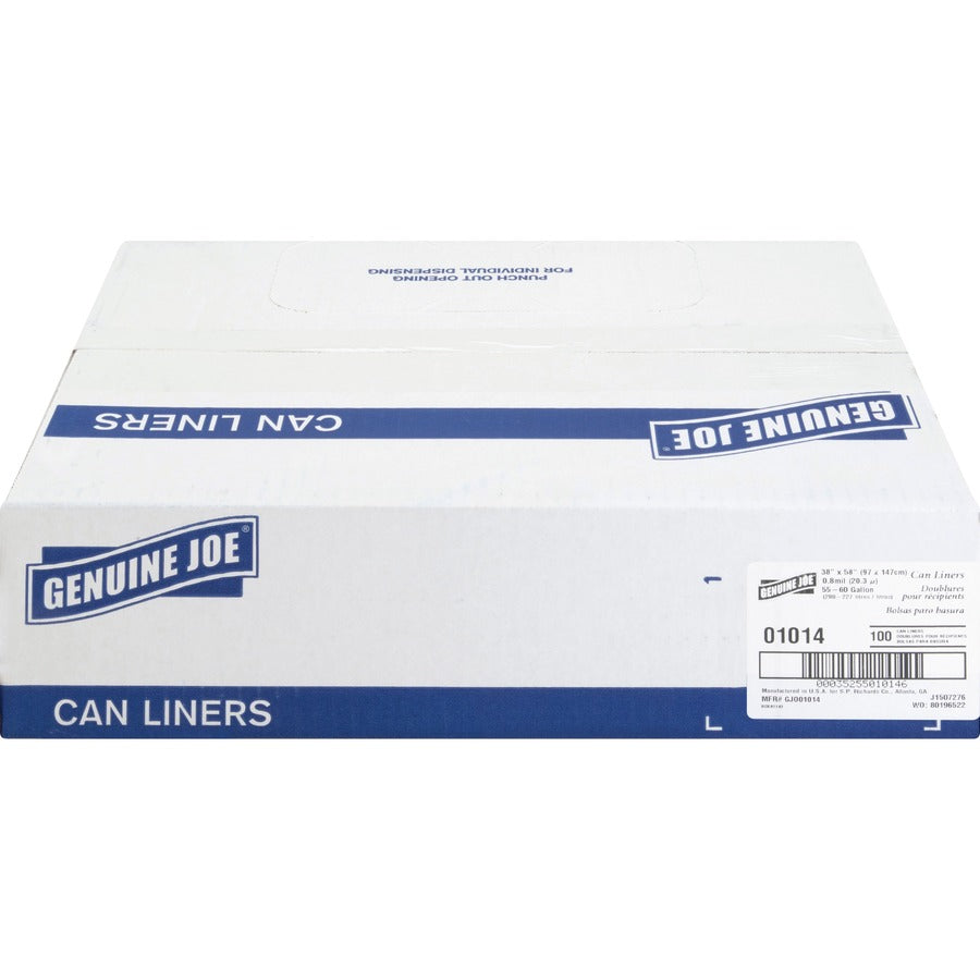 Genuine Joe Clear Trash Can Liners (01014)