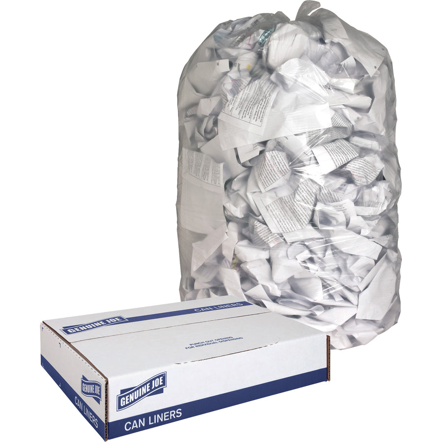 Genuine Joe Clear Trash Can Liners (01014)