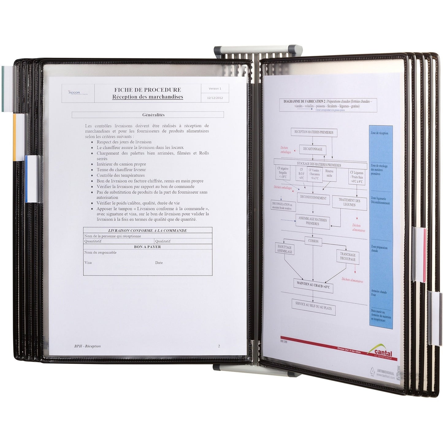 Djois by Tarifold Wall-Mountable Antimicrobial Reference Display Unit (WA271)