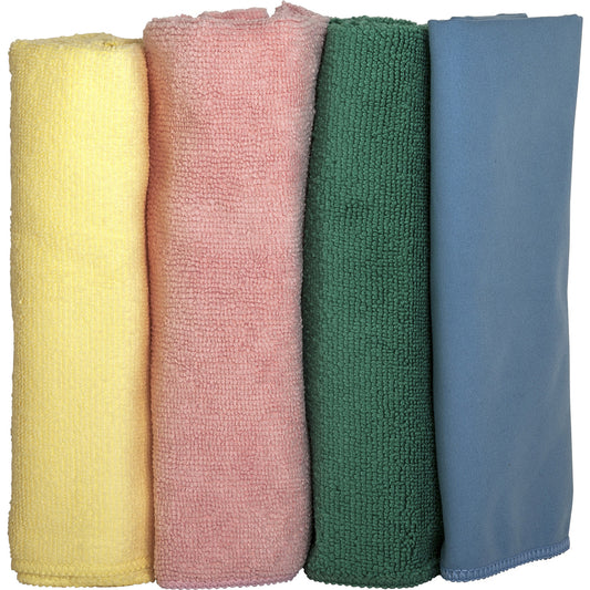 Genuine Joe Color-coded Microfiber Cleaning Cloths (48261)