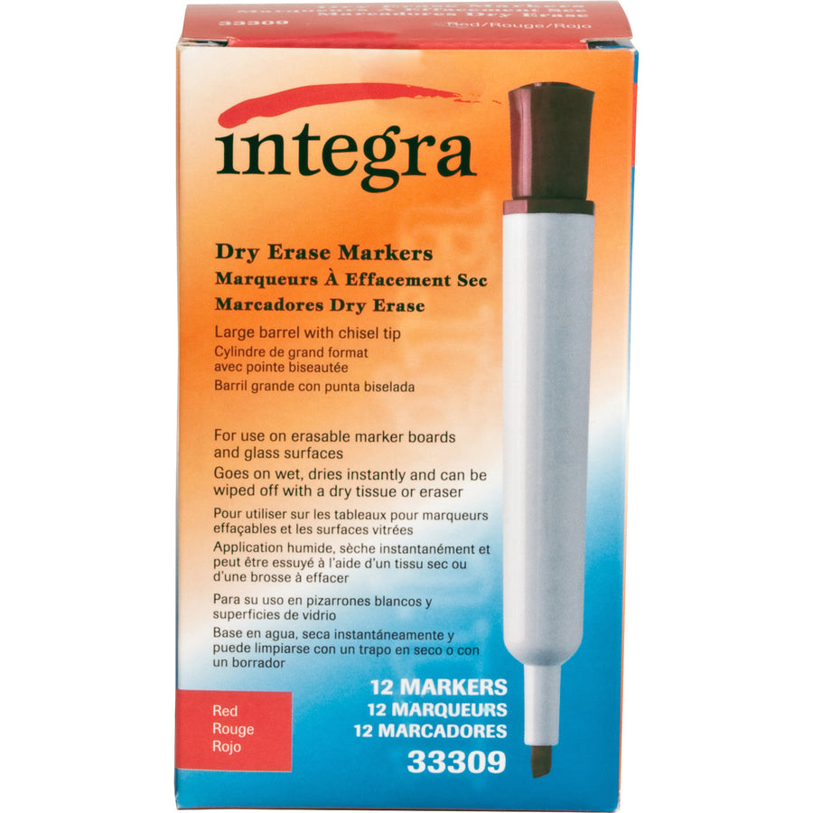 Integra Chisel Point Dry-erase Markers (33309)