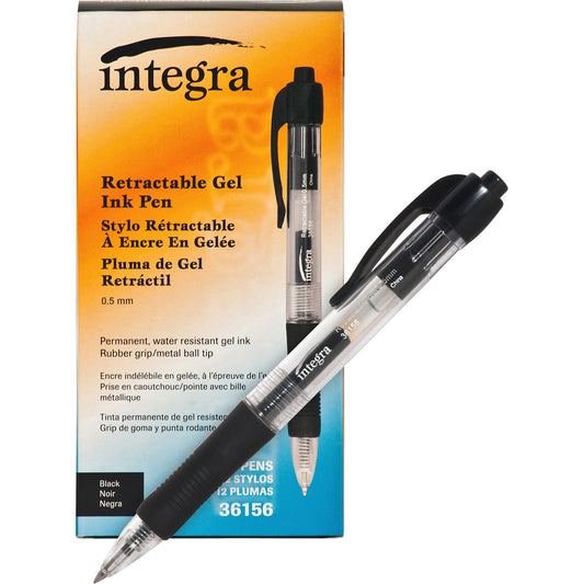 Integra Retractable 0.5mm Gel Pens (36156)