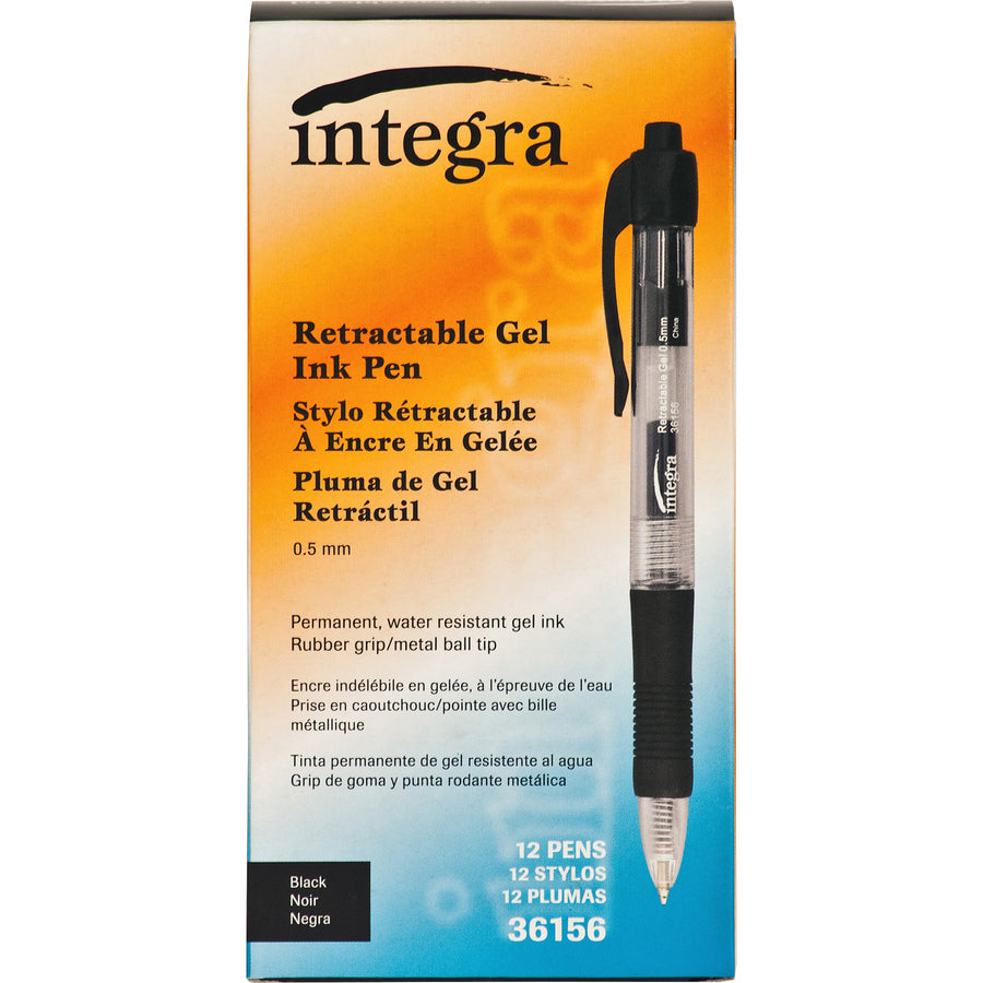 Integra Retractable 0.5mm Gel Pens (36156)