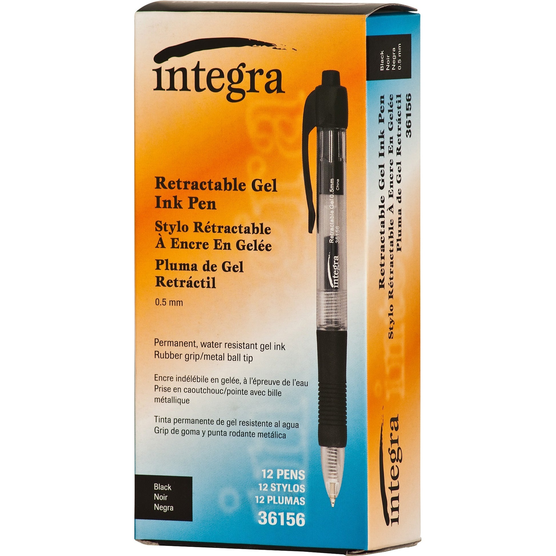 Integra Retractable 0.5mm Gel Pens (36156)