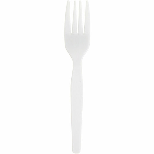 Genuine Joe Heavyweight White Plastic Forks (0010430)