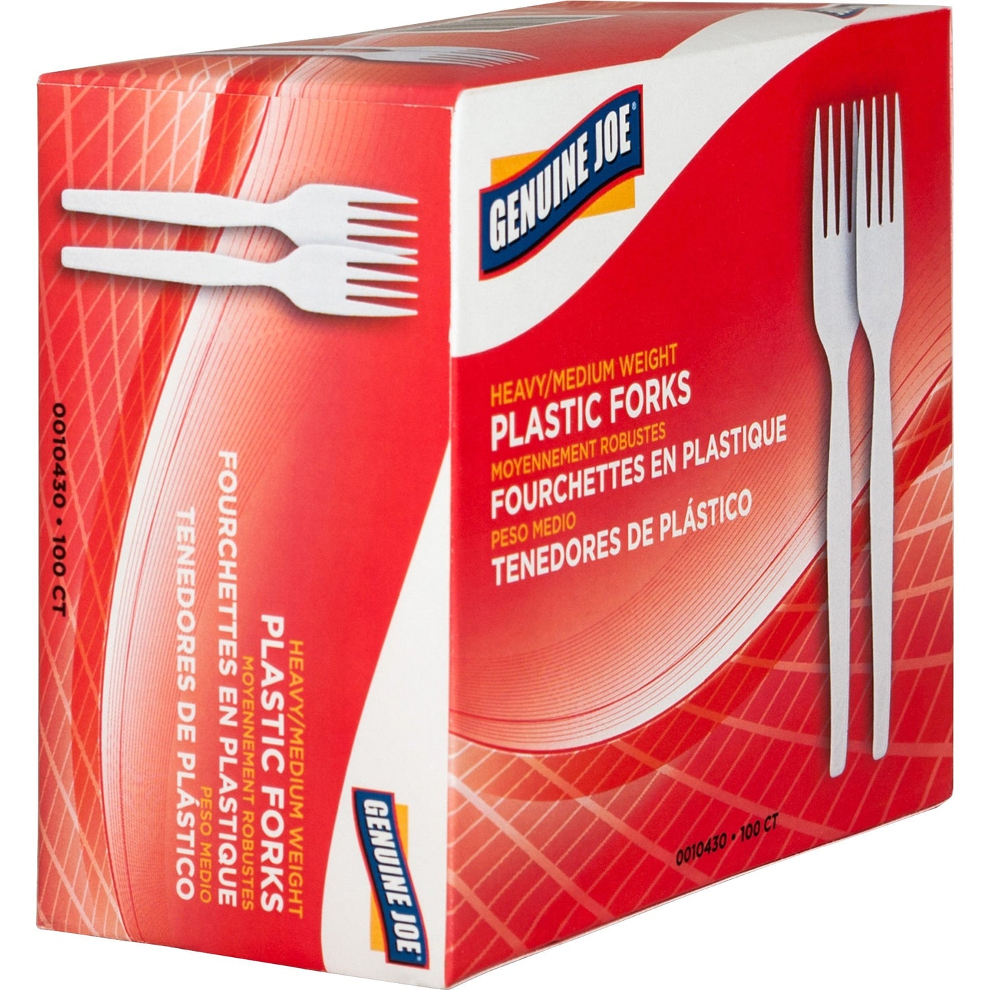 Genuine Joe Heavyweight White Plastic Forks (0010430)