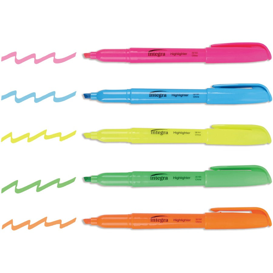 Integra Pen Style Fluorescent Highlighters (36180)