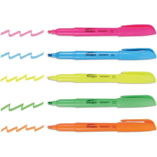 Integra Pen Style Fluorescent Highlighters (36180)