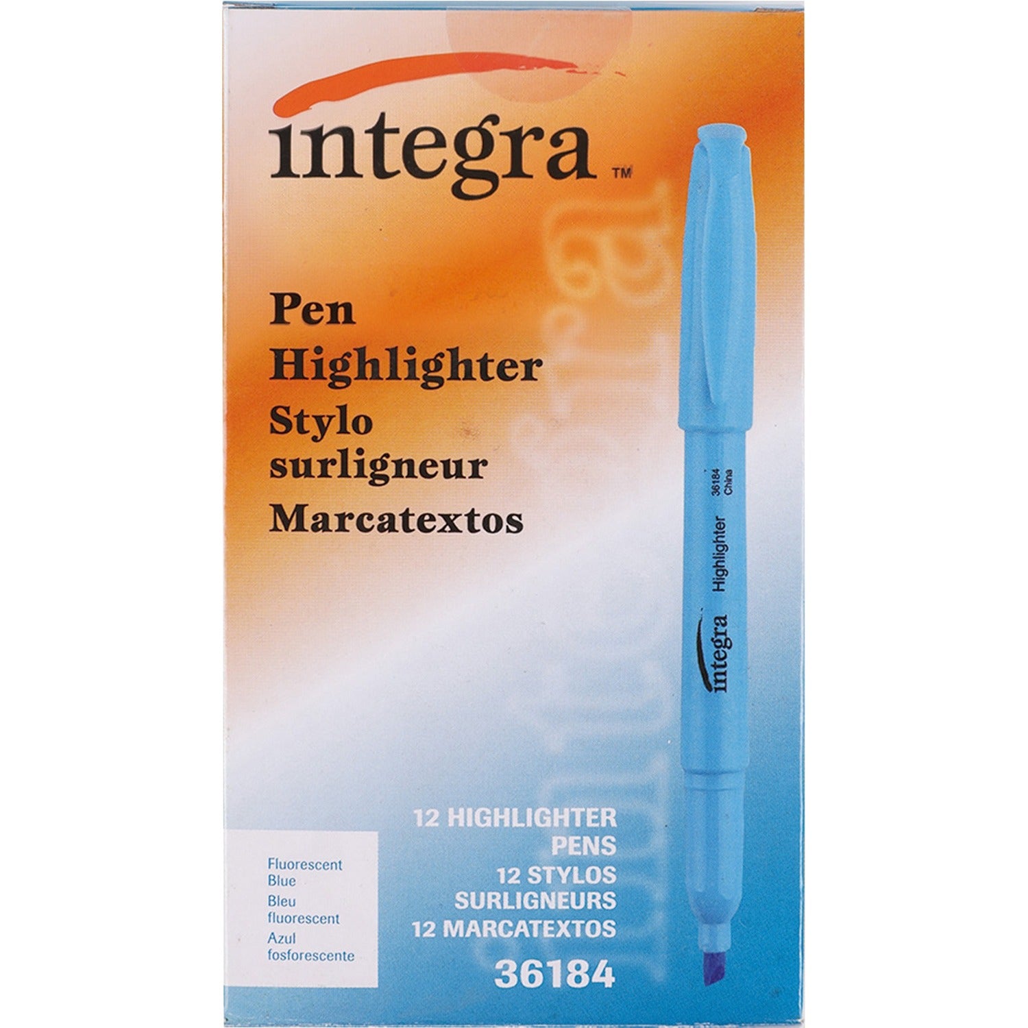 Integra Pen Style Fluorescent Highlighters (36184)