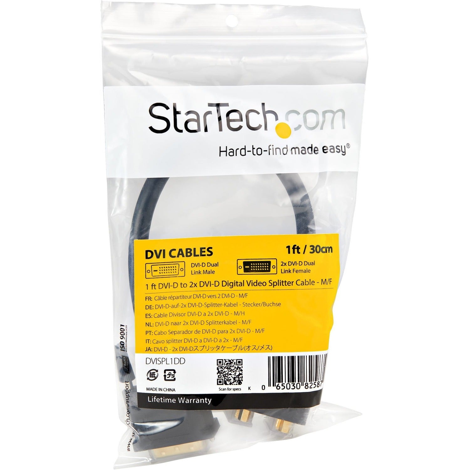 StarTech 1ft Dvi To 2x Dvi Video Splitter Cable (DVISPL1DD)