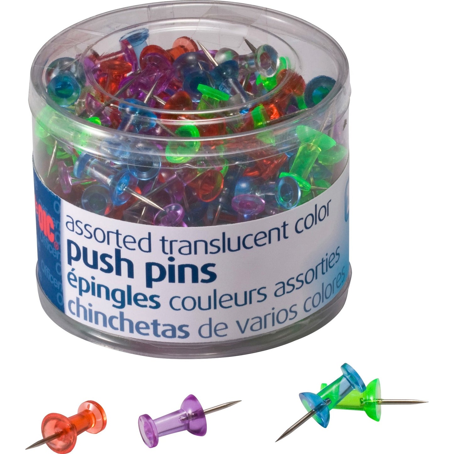 Officemate Translucent Push Pins (35710)