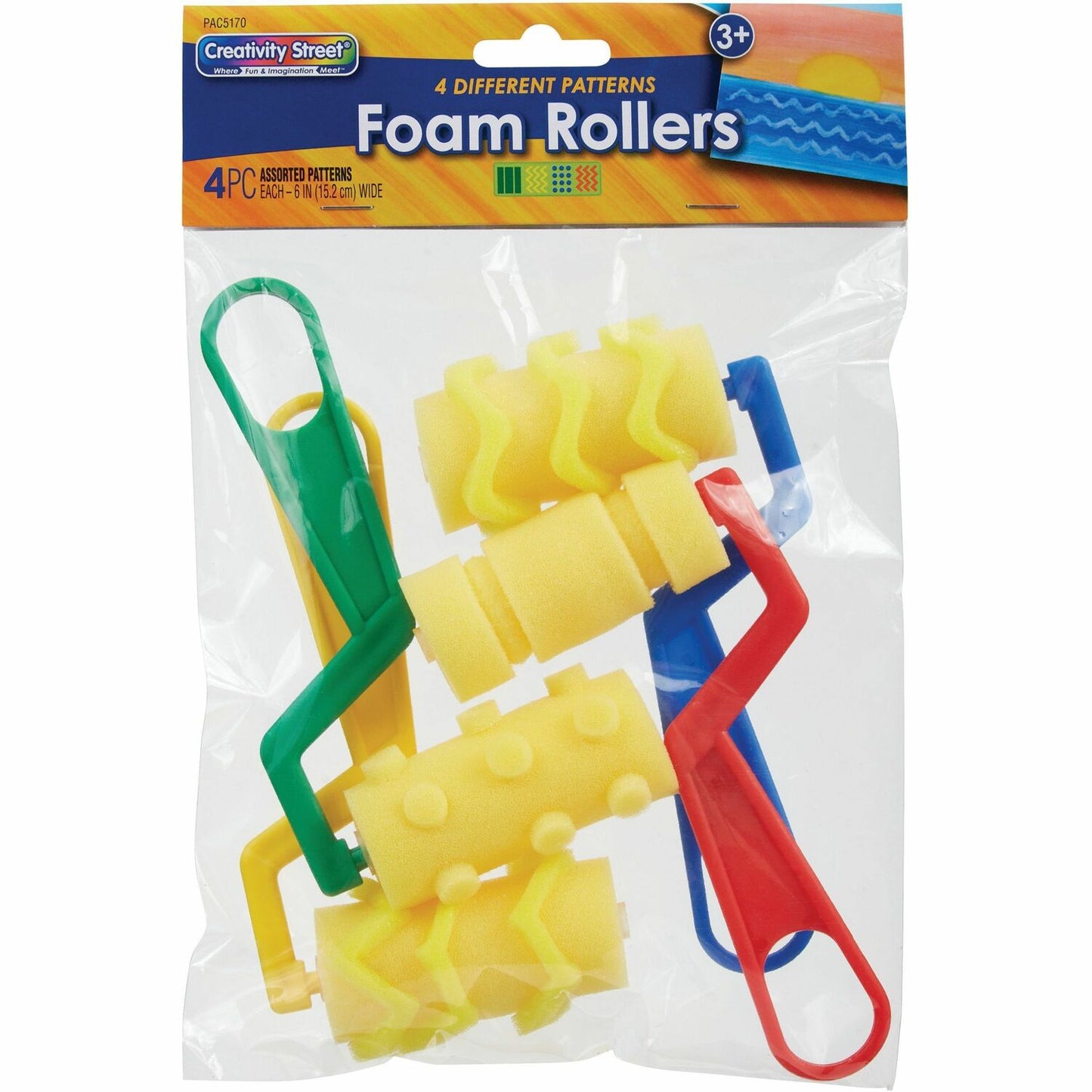 Creativity Street Foam Pattern Paint Rollers (5170)