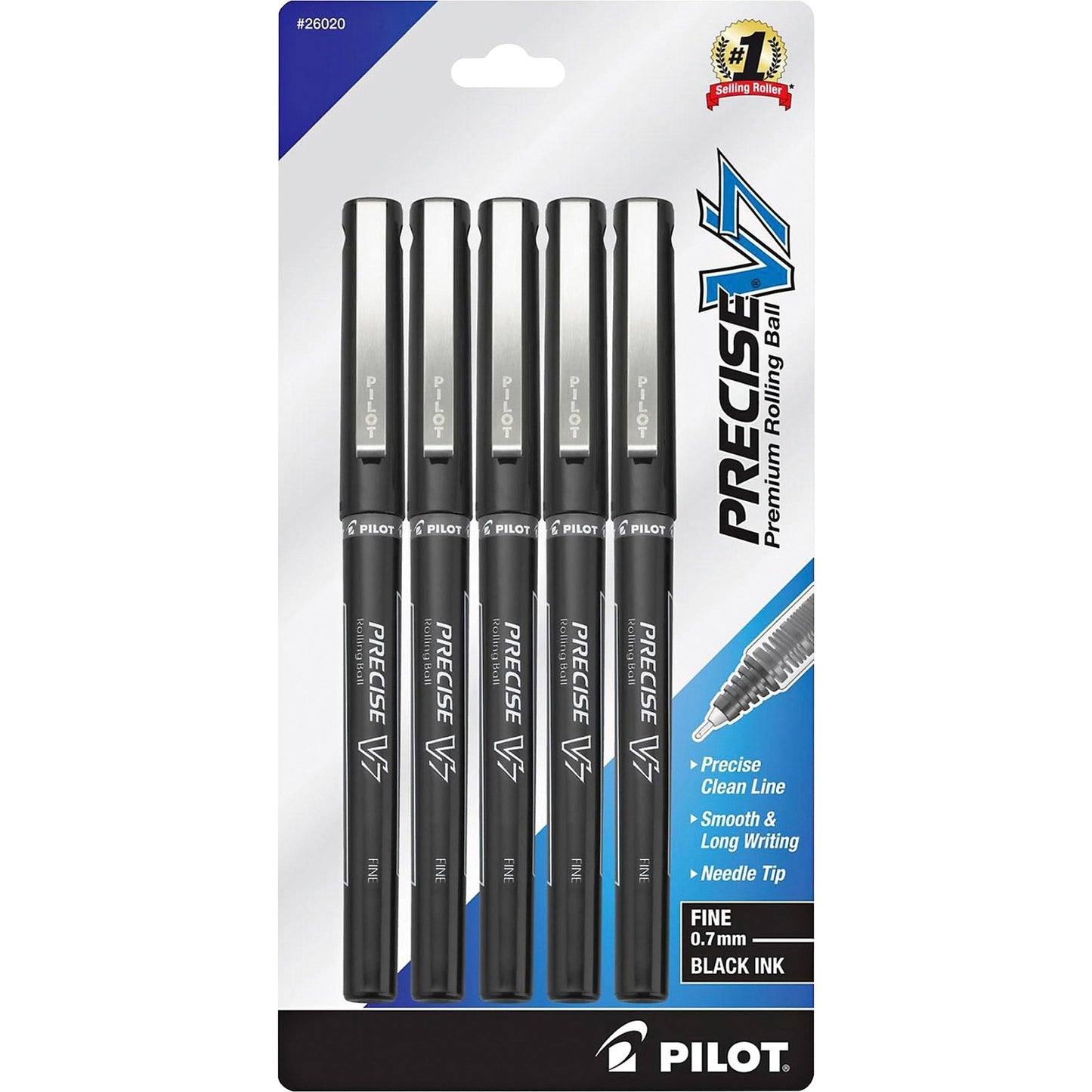 Pilot Precise V7 Fine Premium Capped Rolling Ball Pens (26020)