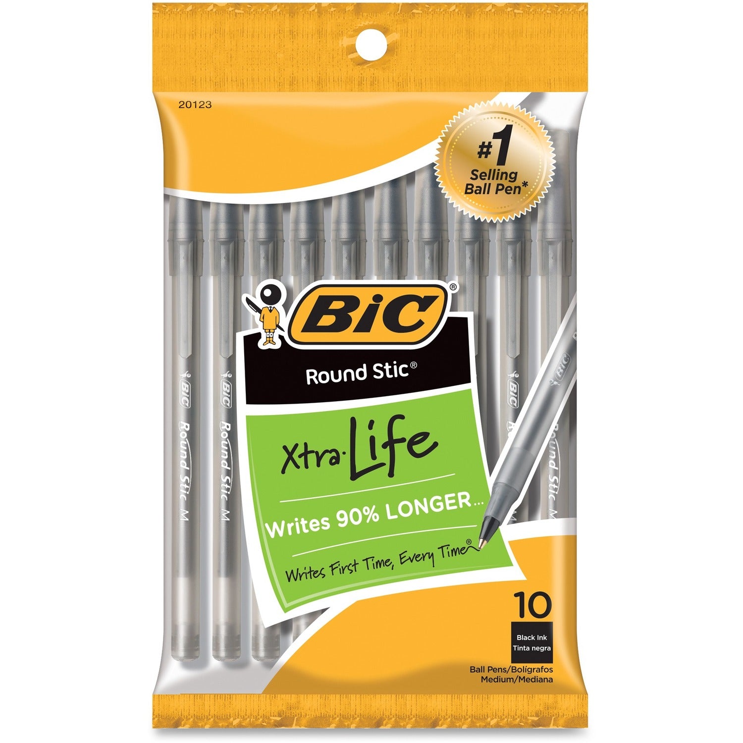 BIC Round Stic Ballpoint Pens (GSMP101BK)