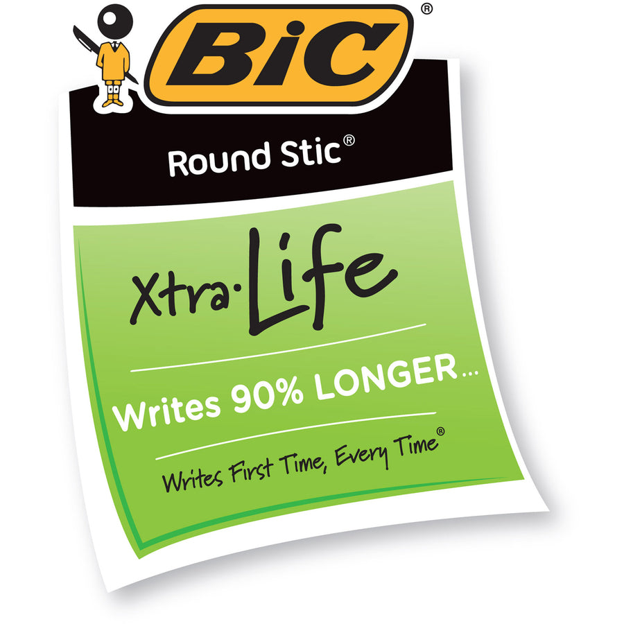 BIC Round Stic Ballpoint Pens (GSMP101BK)