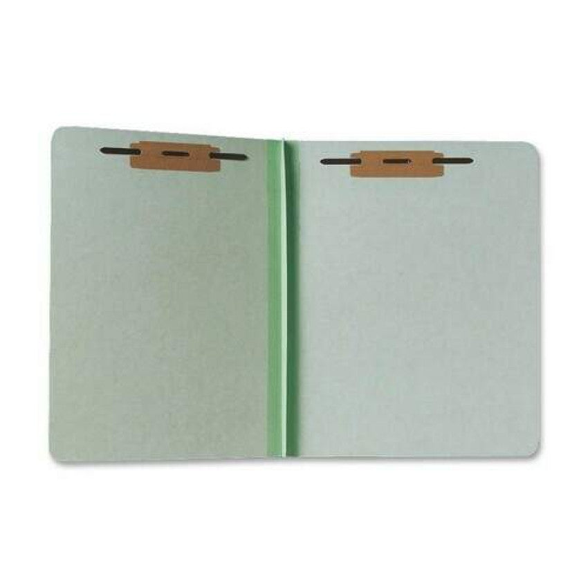 AbilityOne 7530015567913, SKILCRAFT Top Tab File Folder, 1" Expansion, 2 Fasteners, Letter Size, Light Green Exterior, 25/Box