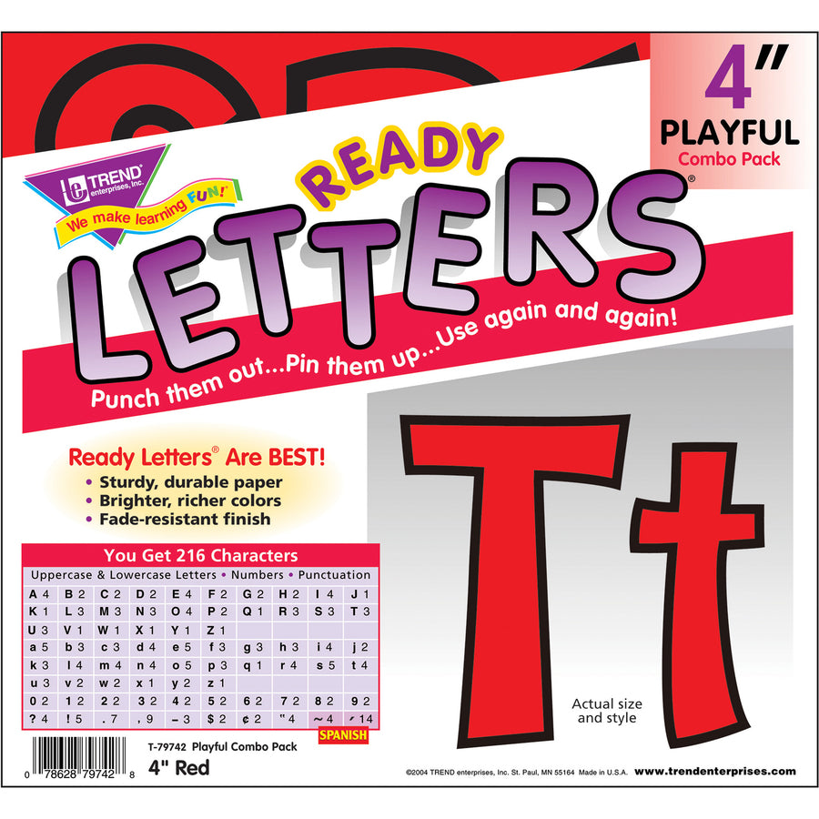 Trend 4" Ready Letter Playful Combo Pack (79742)