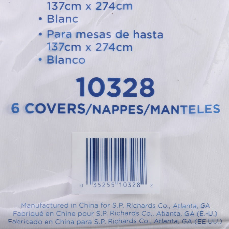 Genuine Joe Plastic Rectangular Table Covers (10328)