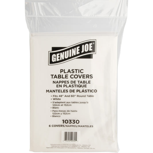 Genuine Joe Plastic Round Tablecovers (10330)