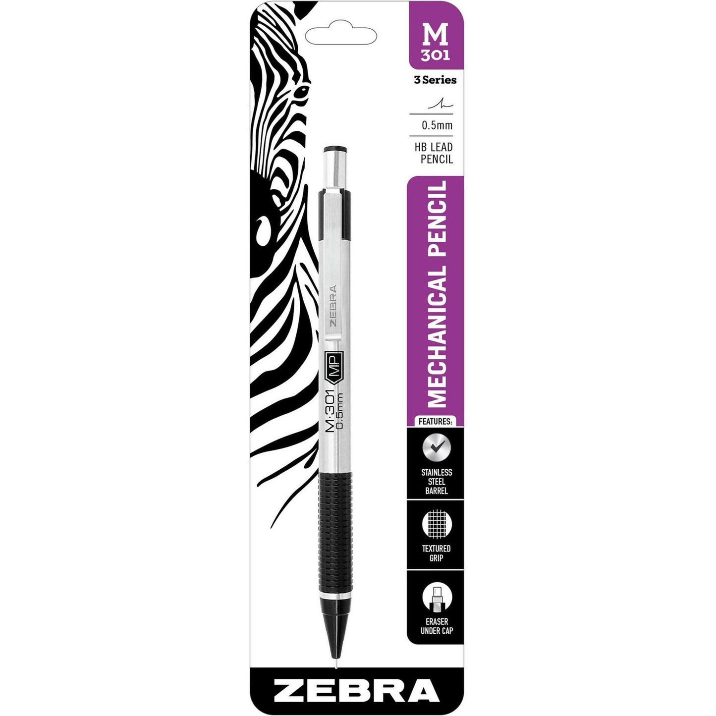 Zebra STEEL 3 Series M-301 Mechanical Pencil (54011)