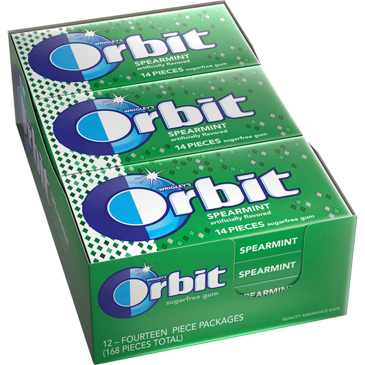 Orbit Spearmint Sugar-free Gum - 12 packs (11484)