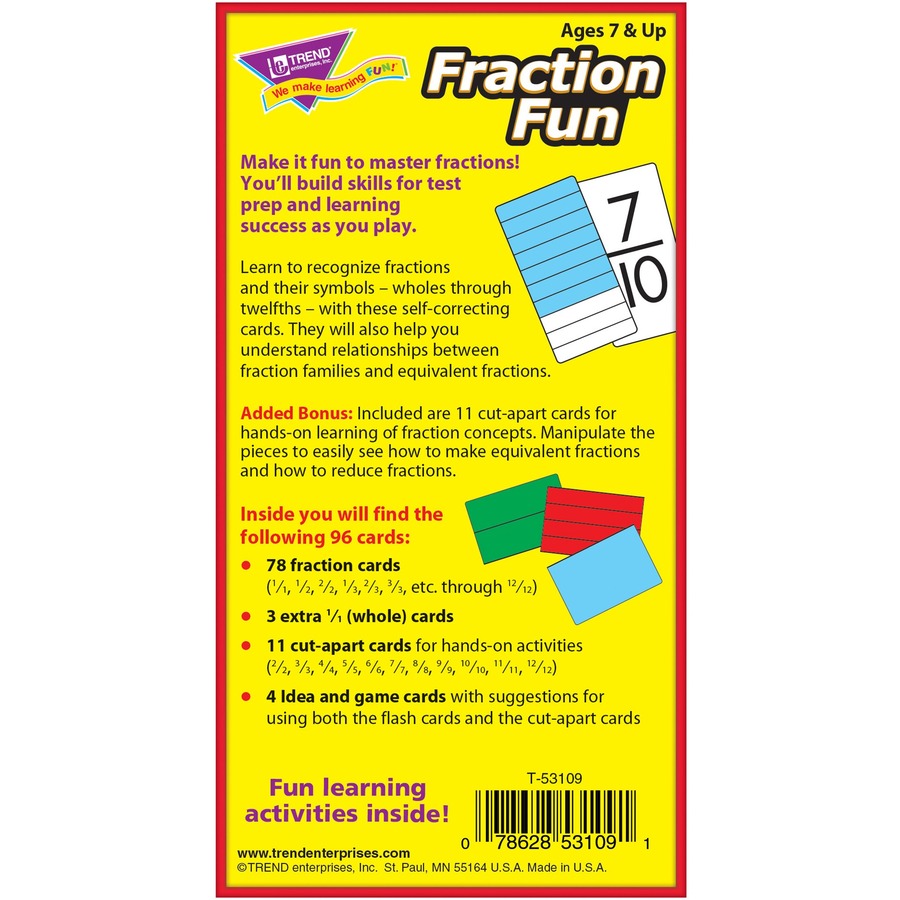 Trend Fraction Fun Flash Cards (53109)