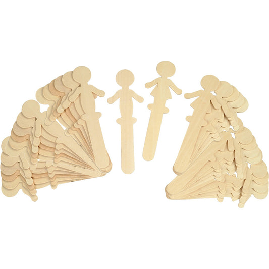 Creativity Street People Shaped Wood Craft Sticks (364502)