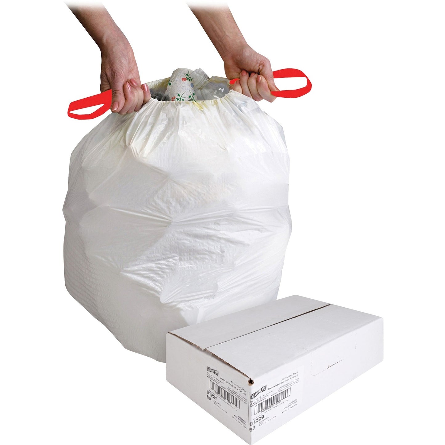 Genuine Joe Flexible Drawstring Trash Can Liners (01229)