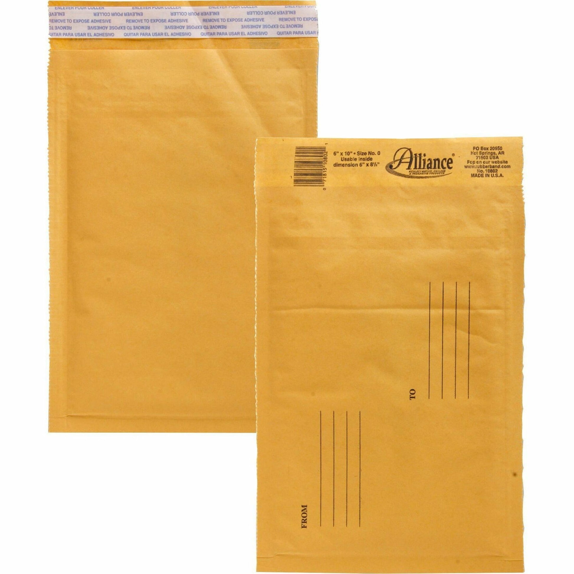 Alliance Rubber Kraft Bubble Mailers (10802)