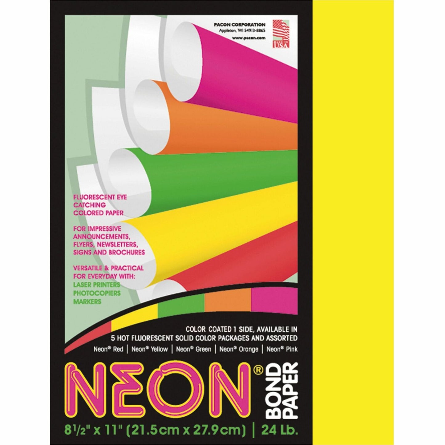 Pacon Neon Multipurpose Paper - Yellow (104316)