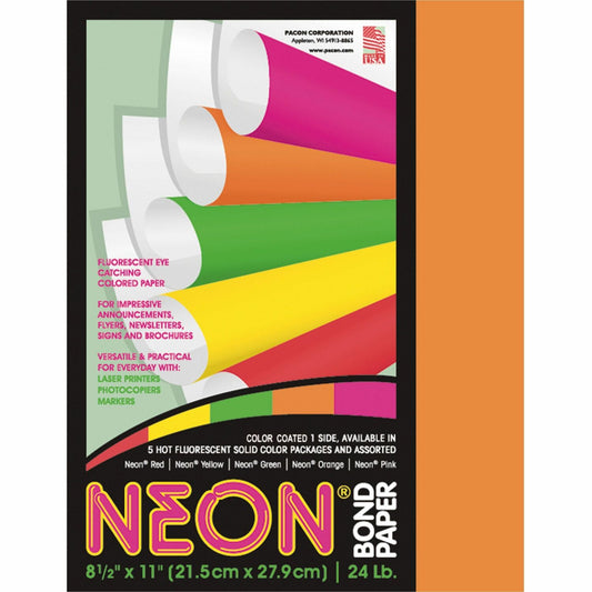 Pacon Neon Bond Paper - Orange (104318)