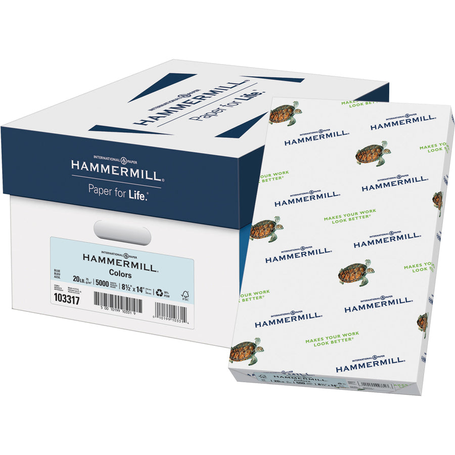 Hammermill Colors Recycled Copy Paper - Blue (103317)