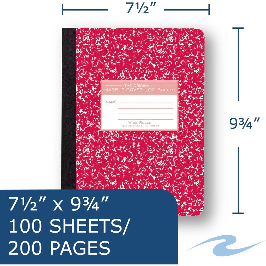 Roaring Spring Wide Ruled Hard Cover Composition Book (77229)