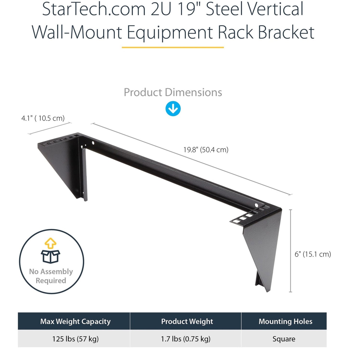 StarTech 2u 19in Vertical Wall Mount Bracket (RK219WALLV)