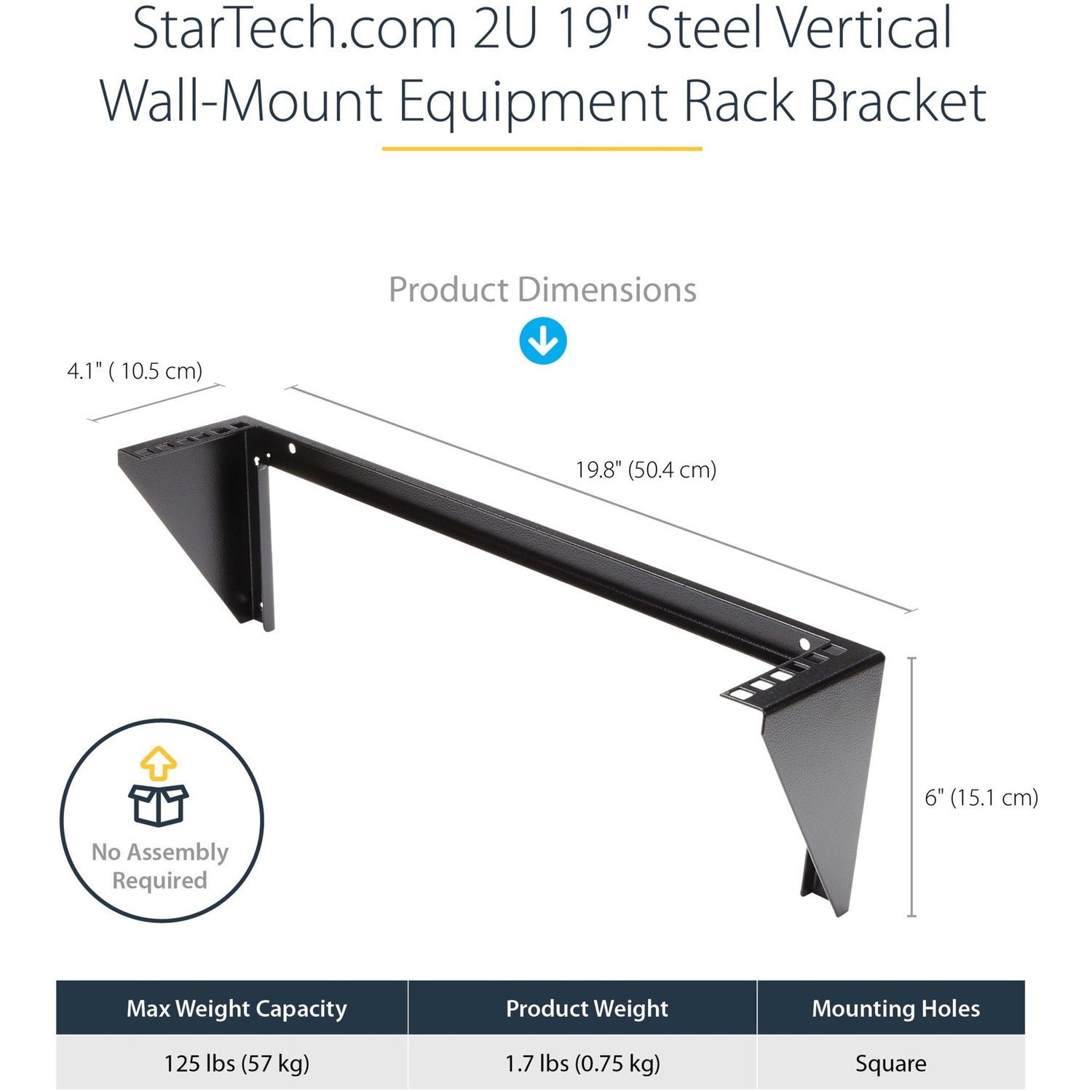 StarTech 2u 19in Vertical Wall Mount Bracket (RK219WALLV)