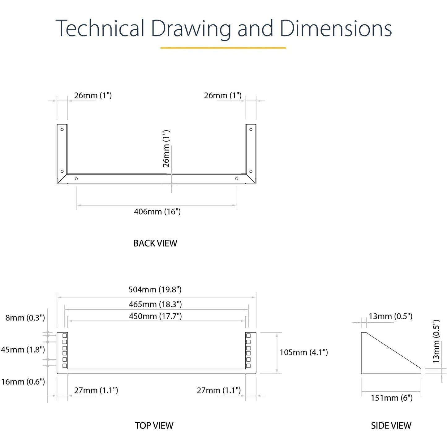 StarTech 2u 19in Vertical Wall Mount Bracket (RK219WALLV)