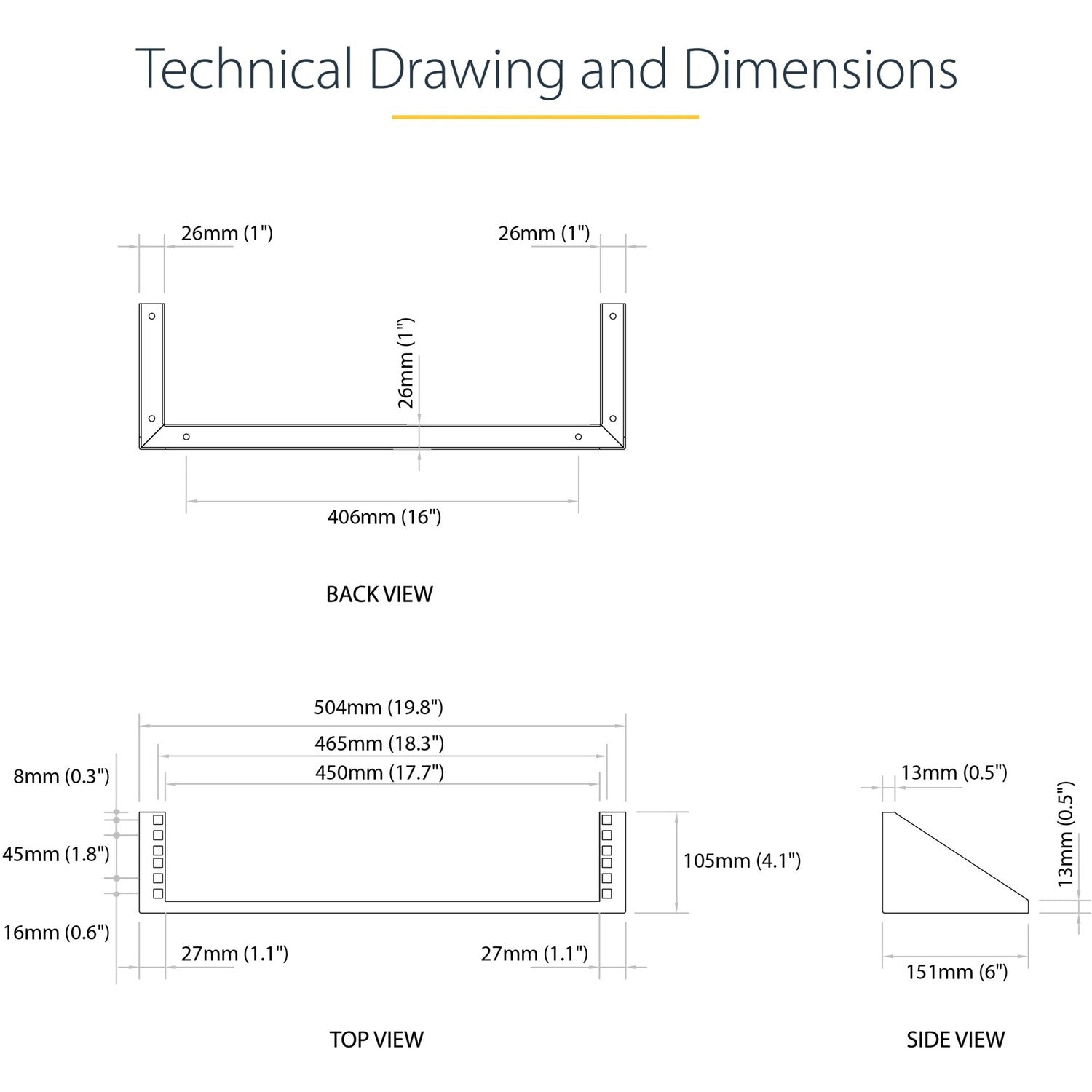 StarTech 2u 19in Vertical Wall Mount Bracket (RK219WALLV)