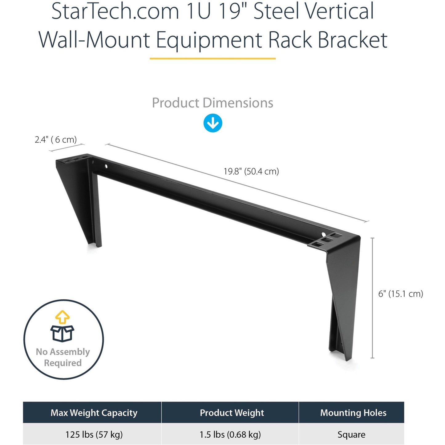 StarTech 1u 19in Vertical Wall Mount Rack Bracket (RK119WALLV)