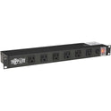 Tripp Lite by Eaton 1U Rack-Mount Power Strip, 120V, 15A, 5-15P, 12 Right-Angle 5-15R Outlets (6 Front-Facing, 6 Rear-Facing), 15 ft. (4.57 m) Cord (RS1215RA)