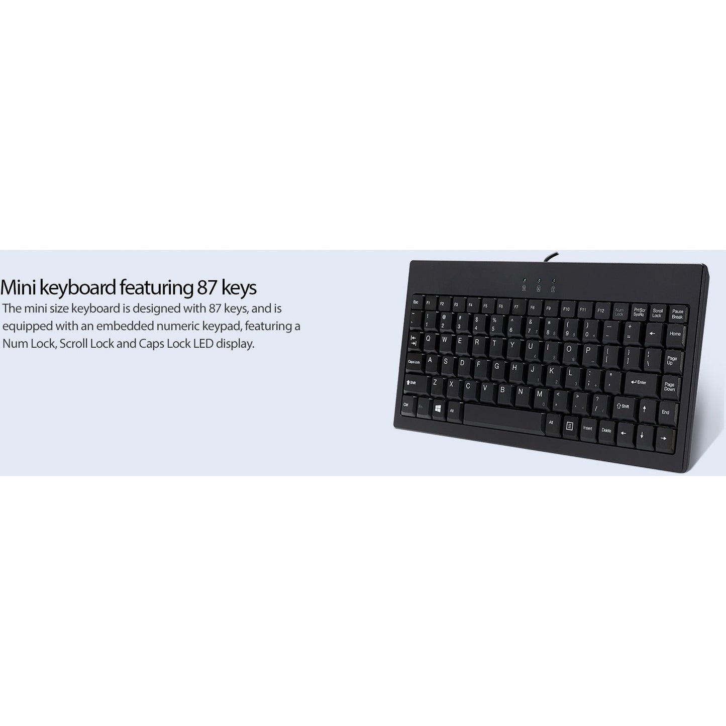 Adesso Mini Usb Keyboard W/ps/2 Adaptor (AKB110B)