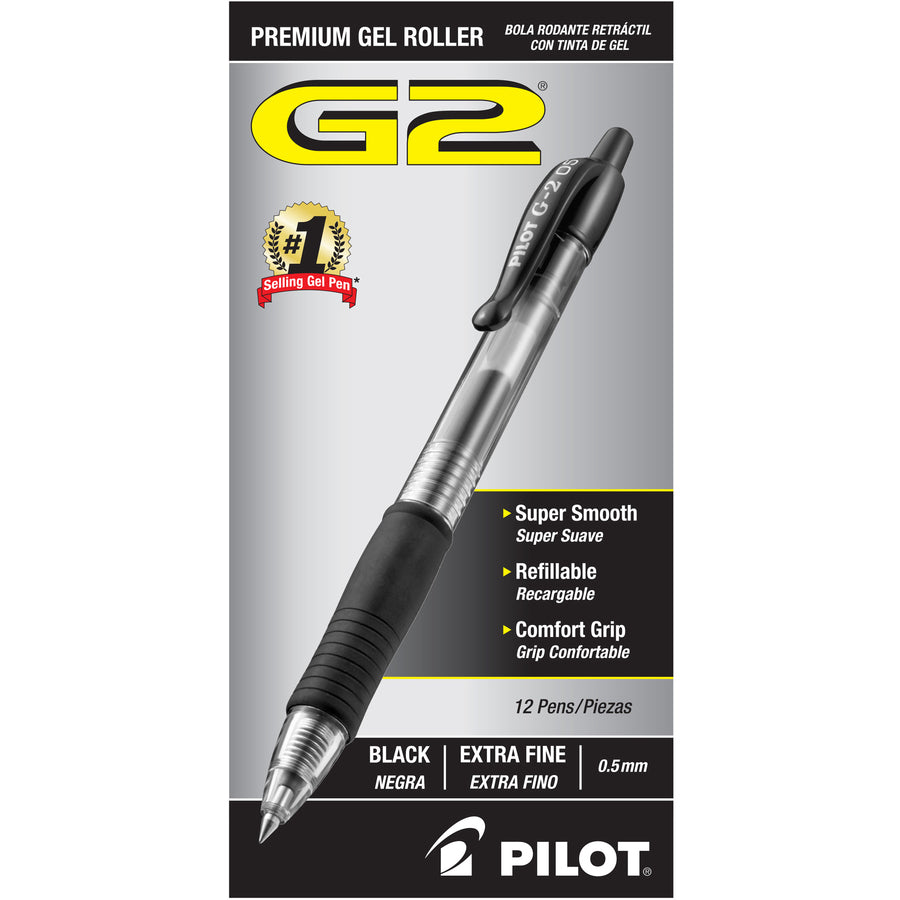 Pilot G2 Retractable XFine Gel Ink Rollerball Pens (31103)