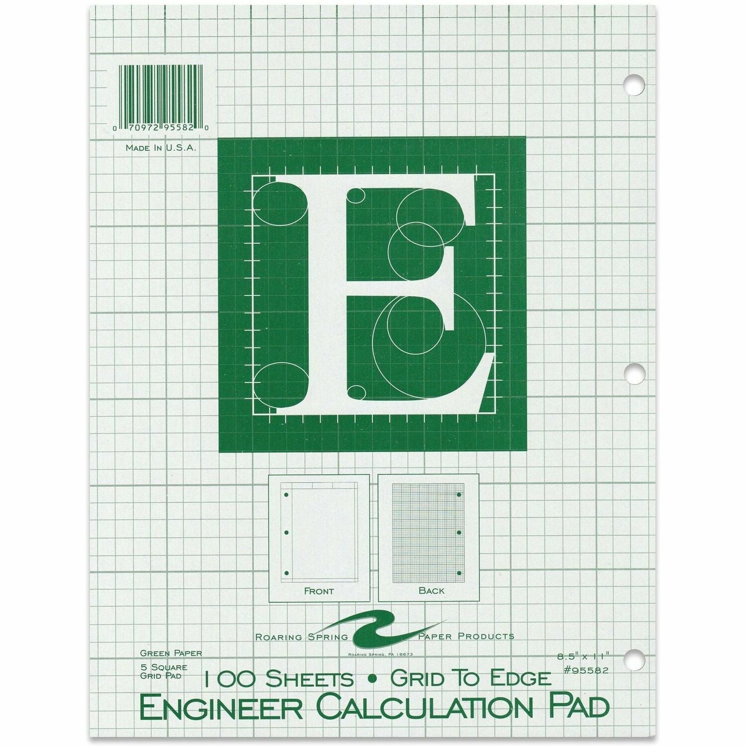 Roaring Spring 5x5 Grid Engineering Pad (95582)