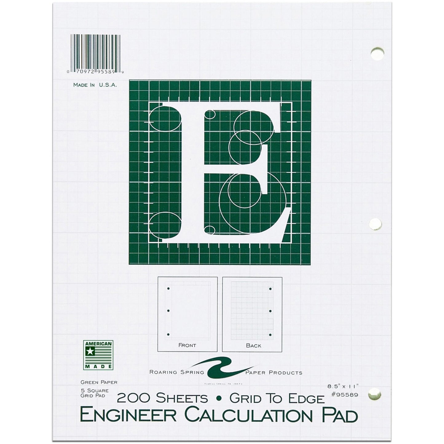 Roaring Spring 5x5 Grid Engineering Pad (95589)