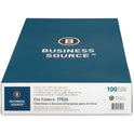 Business Source 1/3 Tab Cut Legal Recycled Top Tab File Folder (17526)