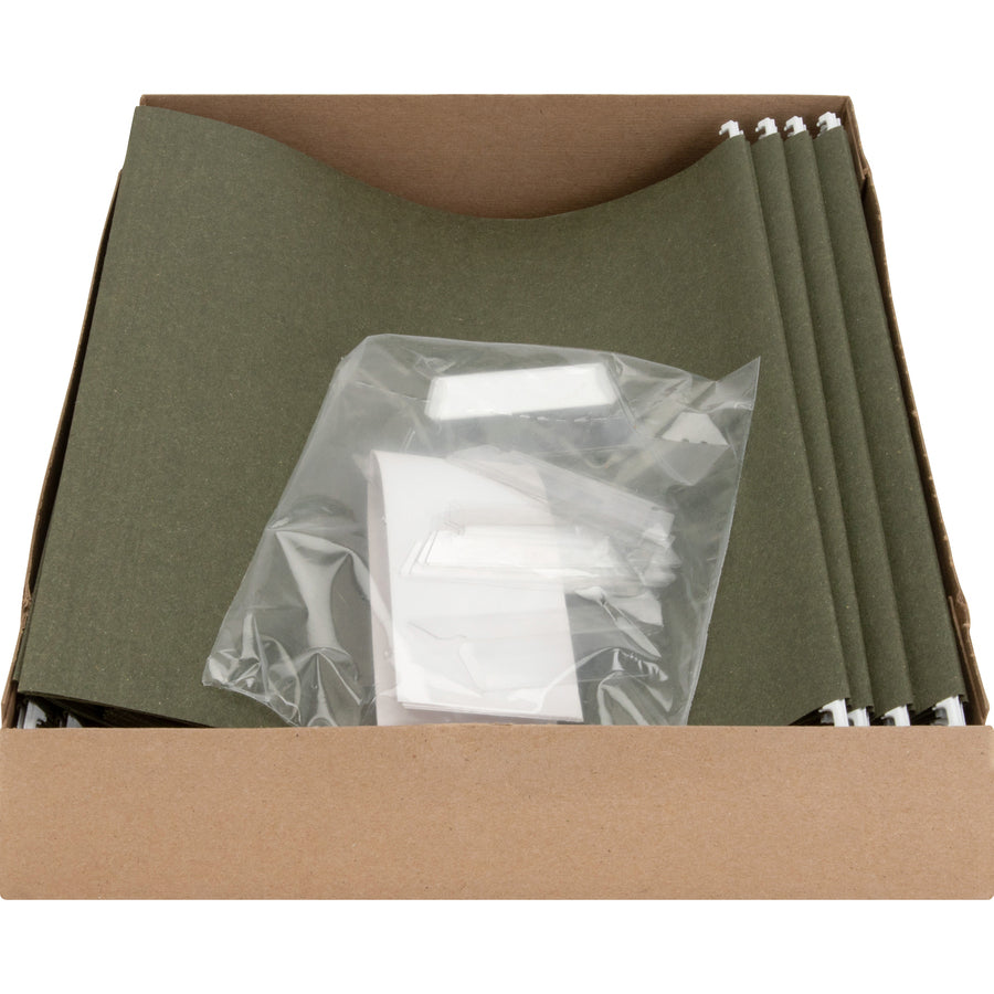 Business Source 1/5 Tab Cut Letter Recycled Hanging Folder (17533)