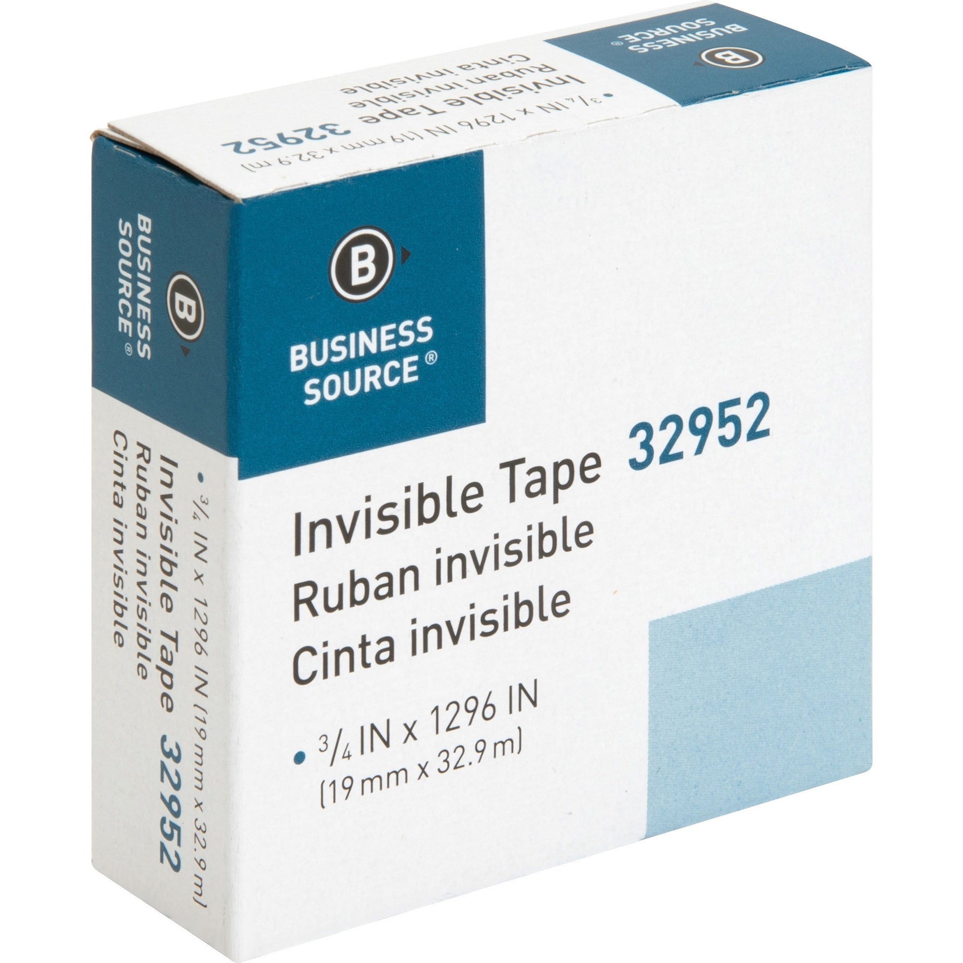 Business Source Invisible Tape Dispenser Refill Roll (32952)