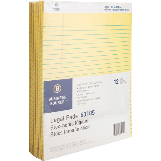 Business Source Micro-Perforated Legal Ruled Pads (63105)